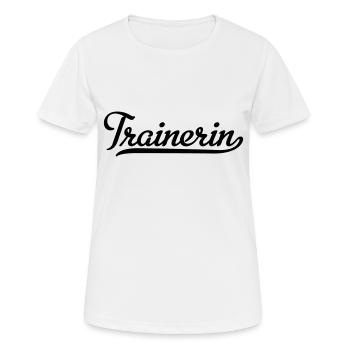Entraîneur - T-shirt respirant Femme - blanc - Devant - AI Model Female 172 dark (172cm)