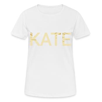 Kate - Frauen T-Shirt atmungsaktiv - Weiß - Vorne - AI Model Female 172 dark (172cm)