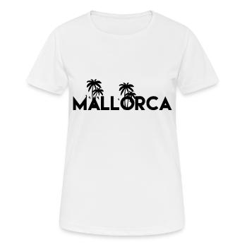 mallorca - Frauen T-Shirt atmungsaktiv - Weiß - Vorne - AI Model Female 172 dark (172cm)