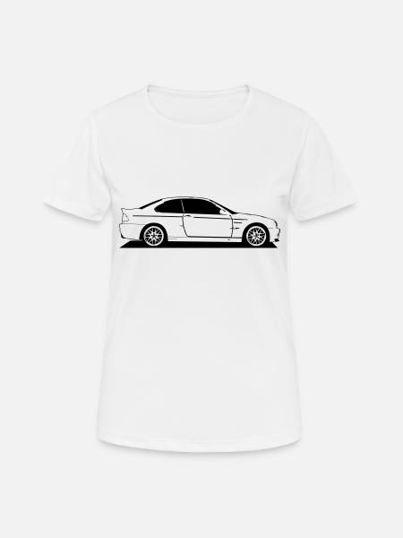 E46 neu - Frauen T-Shirt atmungsaktiv - Weiß