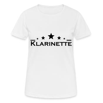 Klarinette - Frauen T-Shirt atmungsaktiv - Weiß - Vorne - AI Model Female 172 dark (172cm)