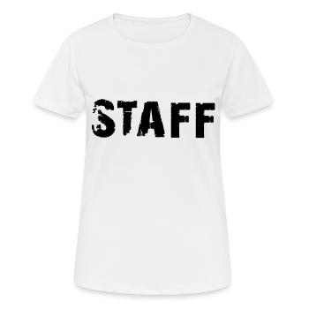 staff - Frauen T-Shirt atmungsaktiv - Weiß - Vorne - AI Model Female 172 dark (172cm)