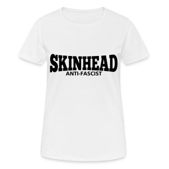 Skinhead - Antifascist - Frauen T-Shirt atmungsaktiv - Weiß - Vorne - AI Model Female 172 dark (172cm)