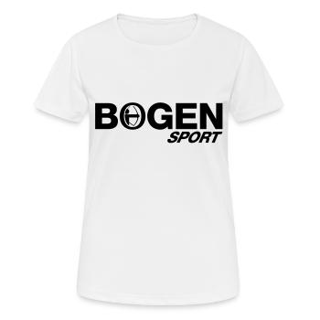 bogen_sport_2__f1 - T-shirt respirant Femme - blanc - Devant - AI Model Female 172 dark (172cm)