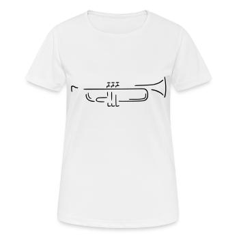 trumpet - Frauen T-Shirt atmungsaktiv - Weiß - Vorne - AI Model Female 172 dark (172cm)