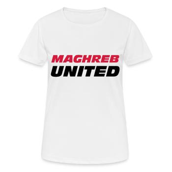 Maghreb United - T-shirt respirant Femme - blanc - Devant - AI Model Female 172 dark (172cm)