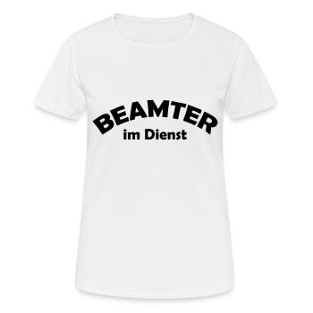 beamter im dienst - Frauen T-Shirt atmungsaktiv - Weiß - Vorne - AI Model Female 172 dark (172cm)