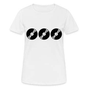 party vinyl colorful series discjockey club music dear - Women's Breathable T-Shirt - white - Front - AI Model Female 172 dark (172cm)