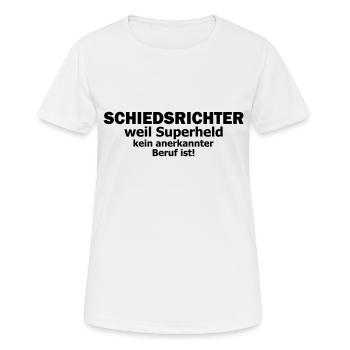 schiedsrichter - Frauen T-Shirt atmungsaktiv - Weiß - Vorne - AI Model Female 172 dark (172cm)