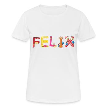 Felix - Frauen T-Shirt atmungsaktiv - Weiß - Vorne - AI Model Female 172 dark (172cm)