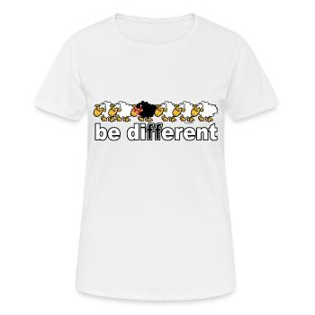 Sei anders Tauchen - Frauen T-Shirt atmungsaktiv - Weiß - Vorne - AI Model Female 172 dark (172cm)