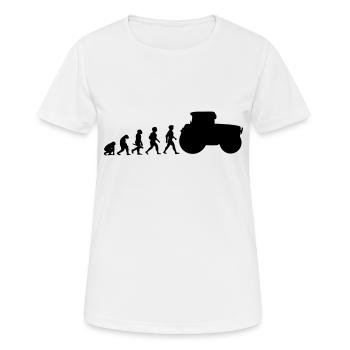 Evolution tractor tractor tractor - Women's Breathable T-Shirt - white - Front - AI Model Female 172 dark (172cm)