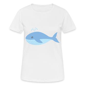 wal - Frauen T-Shirt atmungsaktiv - Weiß - Vorne - AI Model Female 172 dark (172cm)