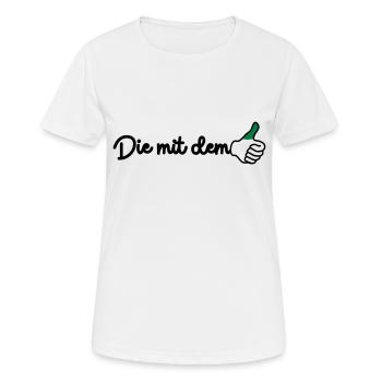 Die mit dem grünen Daumen - Frauen T-Shirt atmungsaktiv - Weiß - Vorne - AI Model Female 172 dark (172cm)