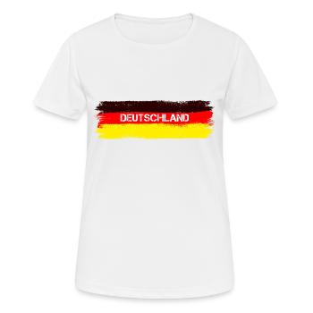 Germany Flag German Flag Germany German - Women's Breathable T-Shirt - white - Front - AI Model Female 172 dark (172cm)