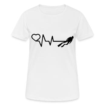 Diving Dive Dive - Women's Breathable T-Shirt - white - Front - AI Model Female 172 dark (172cm)