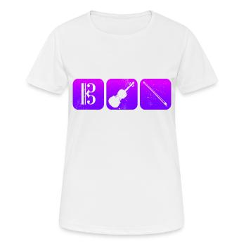 Viola Key Viola Viola Violist - Women's Breathable T-Shirt - white - Front - AI Model Female 172 dark (172cm)