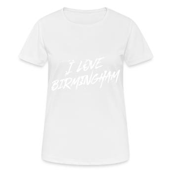 J’aime Birmingham - T-shirt respirant Femme - blanc - Devant - AI Model Female 172 dark (172cm)