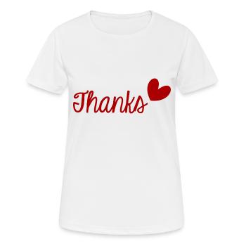 VIELEN DANK. DANKE. VIELEN DANK. JAHRESTAG. GEBURT. - Frauen T-Shirt atmungsaktiv - Weiß - Vorne - AI Model Female 172 dark (172cm)