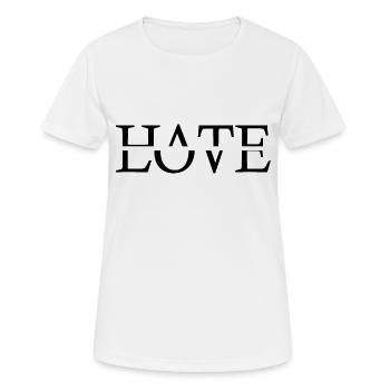 Hate Love - Women's Breathable T-Shirt - white - Front - AI Model Female 172 dark (172cm)