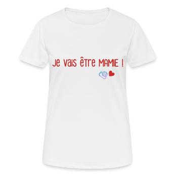 T-shirt Future Mamie - T-shirt respirant Femme - blanc - Devant - AI Model Female 172 dark (172cm)