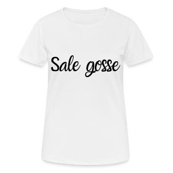 Sale gosse - T-shirt respirant Femme - blanc - Devant - AI Model Female 172 dark (172cm)