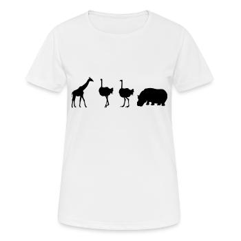 Safari Zoo Animal Safari Zoo - T-shirt respirant Femme - blanc - Devant - AI Model Female 172 dark (172cm)