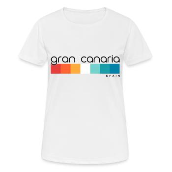 Grande Canarie Espagne Îles Canaries Kanaren Espagnol - T-shirt respirant Femme - blanc - Devant - AI Model Female 172 dark (172cm)