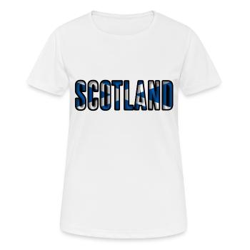 Écosse - T-shirt respirant Femme - blanc - Devant - AI Model Female 172 dark (172cm)