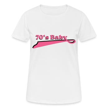 Année 70 baby - T-shirt respirant Femme - blanc - Devant - AI Model Female 172 dark (172cm)