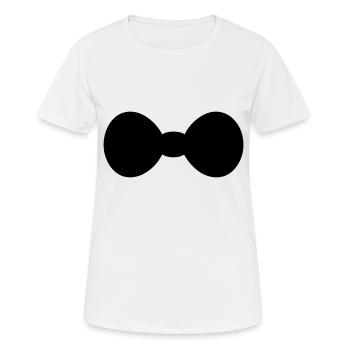 Noeud papillon - T-shirt respirant Femme - blanc - Devant - AI Model Female 172 dark (172cm)