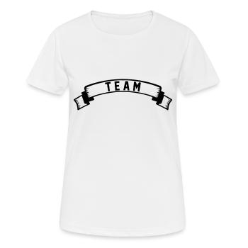 équipe - T-shirt respirant Femme - blanc - Devant - AI Model Female 172 dark (172cm)