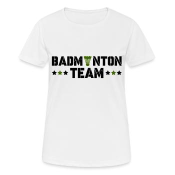 Badminton Team - Frauen T-Shirt atmungsaktiv - Weiß - Vorne - AI Model Female 172 dark (172cm)