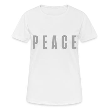 PEACE - T-shirt respirant Femme - blanc - Devant - AI Model Female 172 dark (172cm)