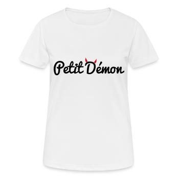 Petit Démon - T-shirt respirant Femme - blanc - Devant - AI Model Female 172 dark (172cm)