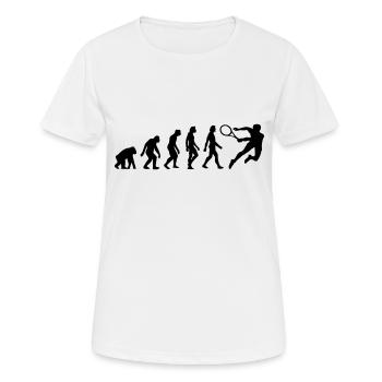 Die Evolution von Tennis - Frauen T-Shirt atmungsaktiv - Weiß - Vorne - AI Model Female 172 dark (172cm)
