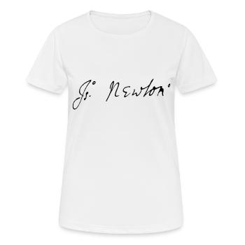 signature Isaac Newton - T-shirt respirant Femme - blanc - Devant - AI Model Female 172 dark (172cm)