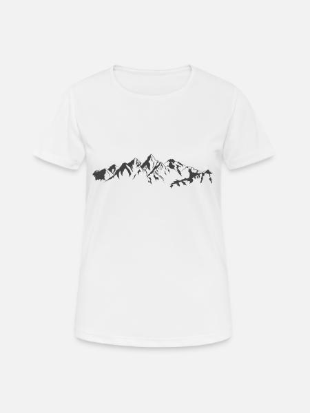 Die Berge - Frauen T-Shirt atmungsaktiv - Weiß