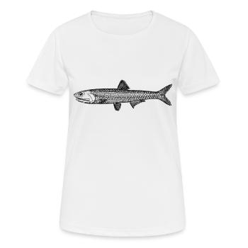 fish425 - Frauen T-Shirt atmungsaktiv - Weiß - Vorne - AI Model Female 172 dark (172cm)