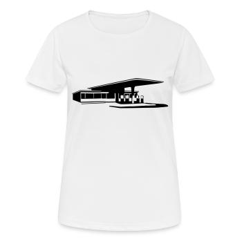 Station d'essence - T-shirt respirant Femme - blanc - Devant - AI Model Female 172 dark (172cm)