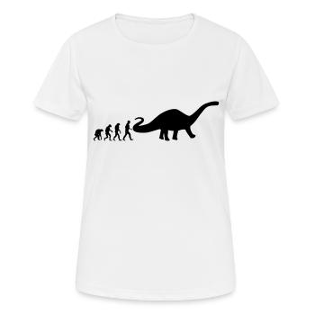 dino evolution - T-shirt respirant Femme - blanc - Devant - AI Model Female 172 dark (172cm)