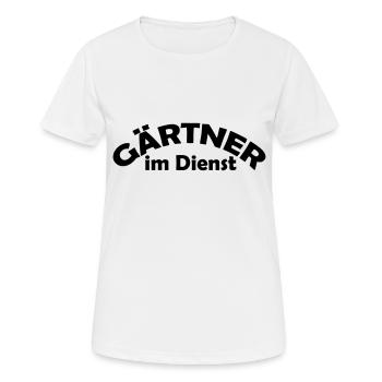 gärtner im dienst - Frauen T-Shirt atmungsaktiv - Weiß - Vorne - AI Model Female 172 dark (172cm)