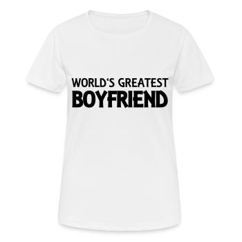 World's greatest boyfriend - Frauen T-Shirt atmungsaktiv - Weiß - Vorne - AI Model Female 172 dark (172cm)