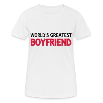 World's greatest boyfriend - Frauen T-Shirt atmungsaktiv - Weiß - Vorne - AI Model Female 172 dark (172cm)