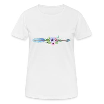 Flèche de fleurs de printemps - T-shirt respirant Femme - blanc - Devant - AI Model Female 172 dark (172cm)
