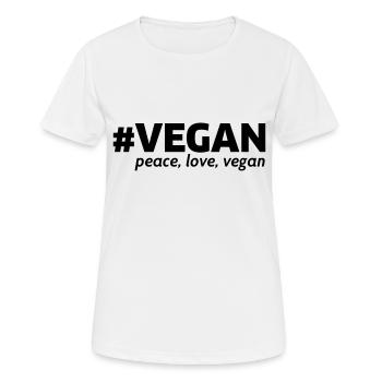 vegan - T-shirt respirant Femme - blanc - Devant - AI Model Female 172 dark (172cm)