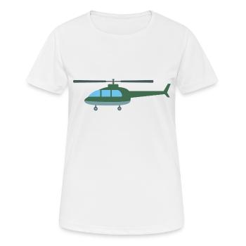 Hélicoptère - T-shirt respirant Femme - blanc - Devant - AI Model Female 172 dark (172cm)
