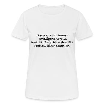 Intelligenz - Frauen T-Shirt atmungsaktiv - Weiß - Vorne - AI Model Female 172 dark (172cm)