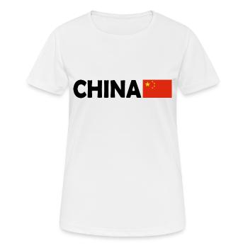 Chine - T-shirt respirant Femme - blanc - Devant - AI Model Female 172 dark (172cm)