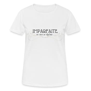 IMPARFAITE - T-shirt respirant Femme - blanc - Devant - AI Model Female 172 dark (172cm)